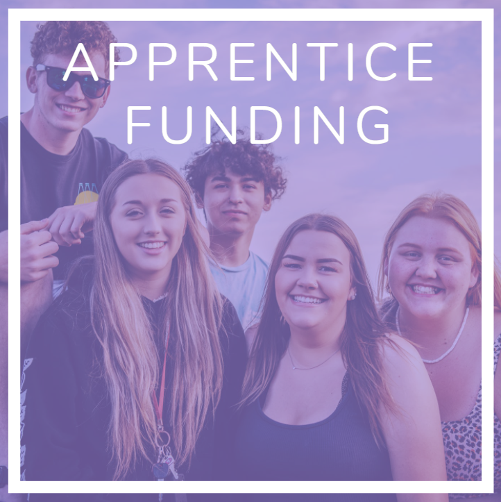 solve the skills crisis with apprentice funding with young people in background